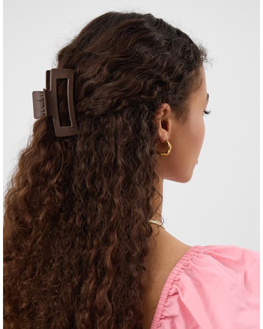 Accessorize Natural Matte Rectangular Claw Clip
