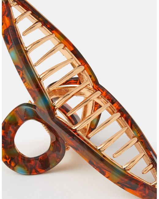 Accessorize White Tort Twist Claw Clip
