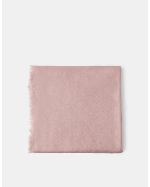 Accessorize Pink Lightweight Geometric Shimmer Scarf