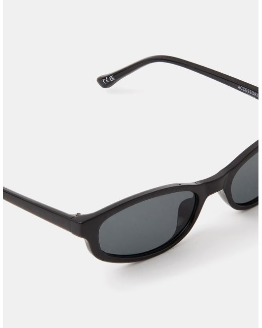 Accessorize White Slim Rectangle Sunglasses