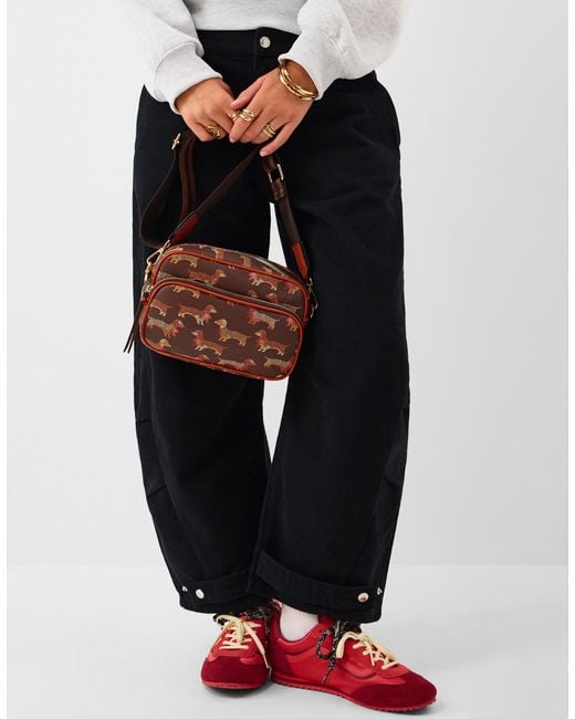 Accessorize Brown Sausage Dog Crossbody Bag