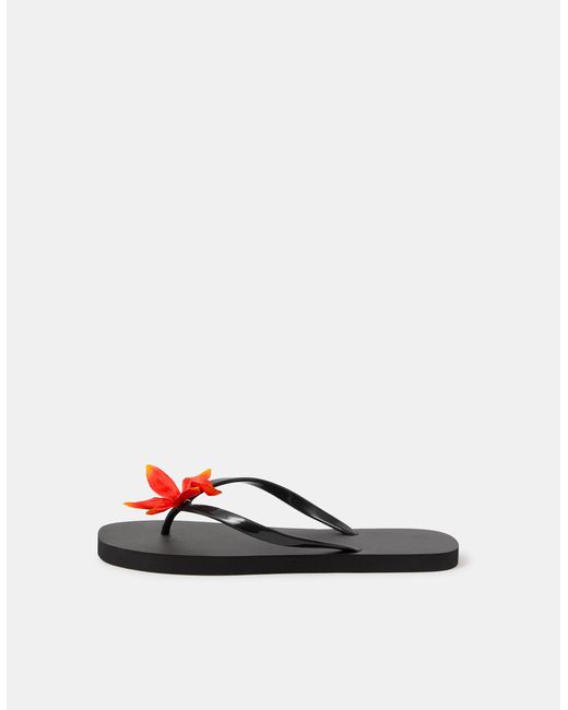 Accessorize White Tropical Flower Flip Flops