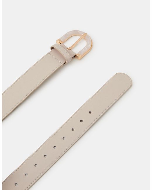 Accessorize Natural Marble Effect Buckle Belt