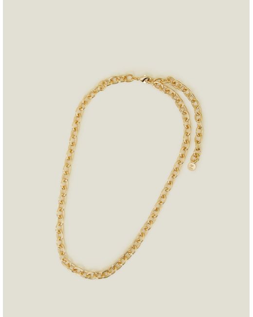 Accessorize Orange 14Ct-Plated Chunky Curb Chain