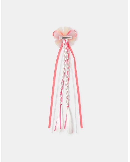 Accessorize Pink Neon Rosette Fake Hair Clip