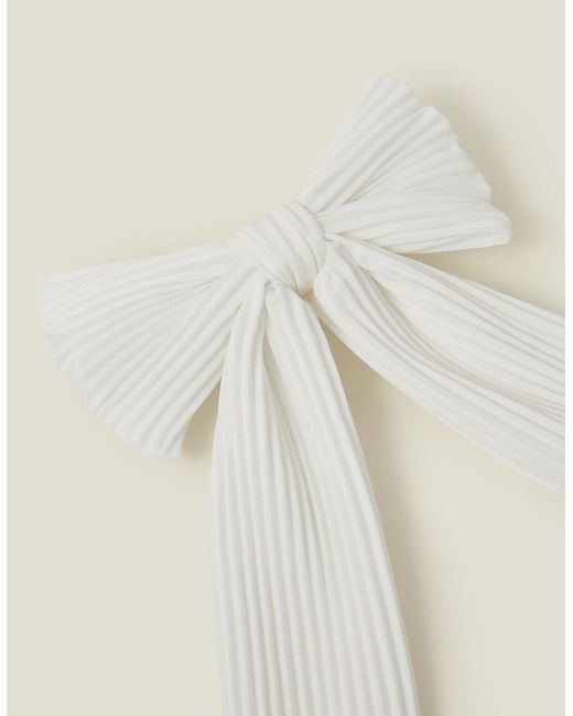 Accessorize Natural Pleated Bow Hair Clip