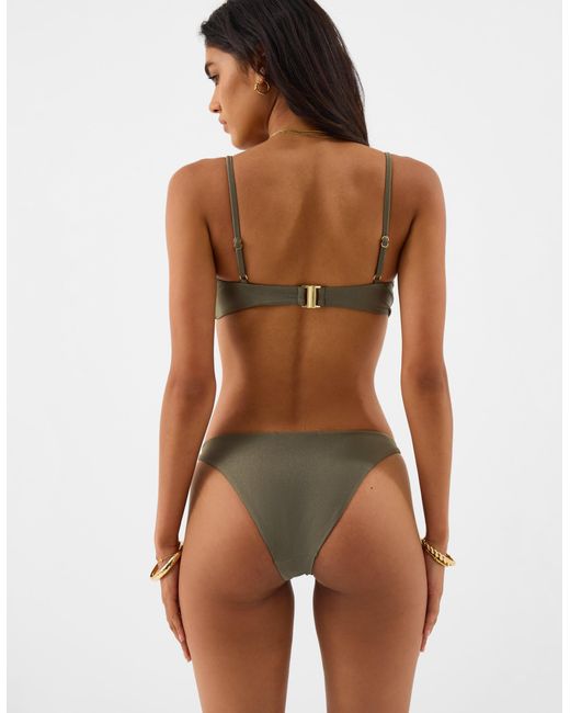 Accessorize Brown Beaded Strap Bikini Bottoms