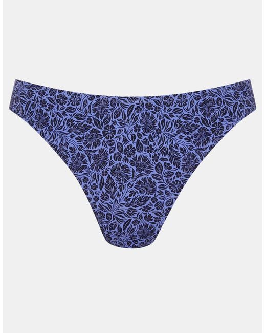 Accessorize Blue Floral Bikini Bottoms