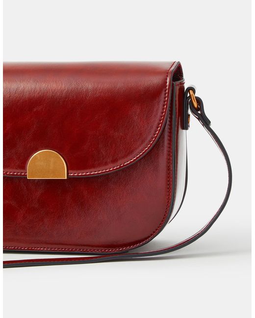Accessorize Red Patent Crossbody Bag