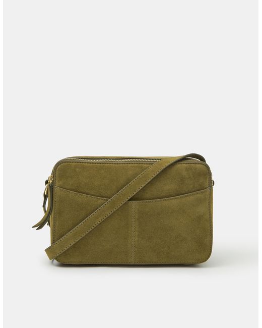 Accessorize Multicolor Double Zip Suede Camera Bag