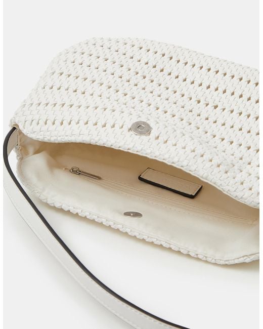 Accessorize White Woven Crossbody Bag