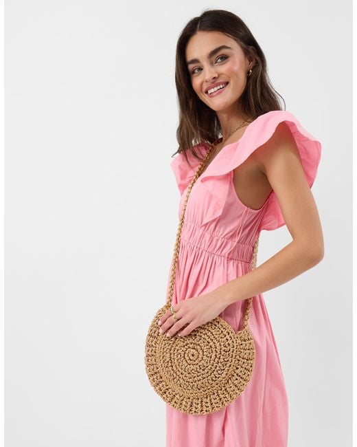 Accessorize Metallic Shell Macramé Crossbody Bag
