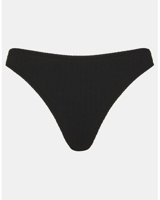 Accessorize Black Crinkle Textured Bikini Bottoms