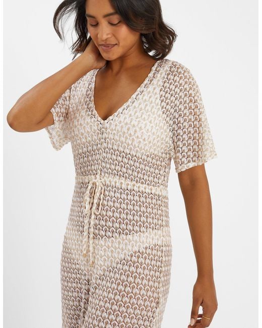 Accessorize Natural Knit Kaftan Maxi Dress