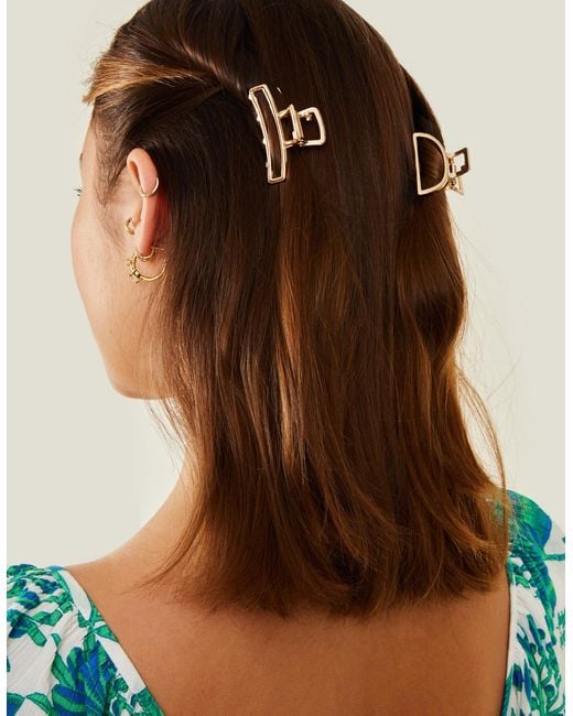 Accessorize Metallic 4-Pack Small Metal Claw Clips