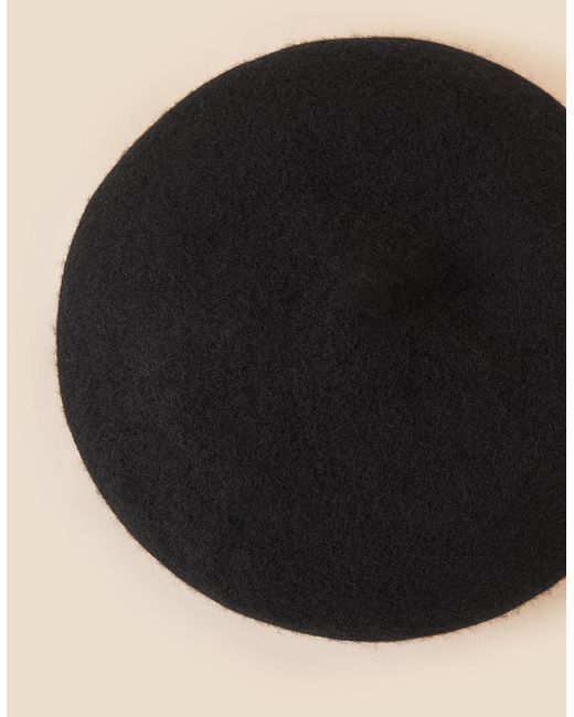 Accessorize Brown Classic Pure Wool Beret Hat