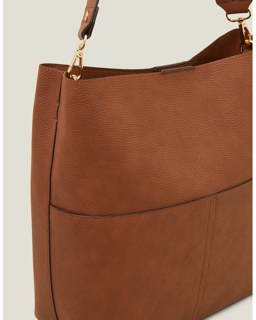 Accessorize Brown Women's Bucket Shoulder Bag Tan