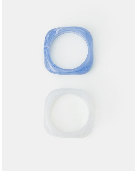 Accessorize Blue 2-Pack Resin Bangles