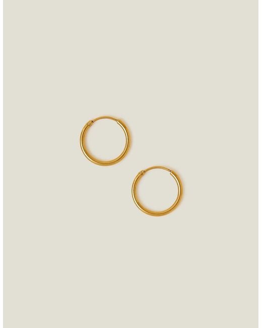 Accessorize Natural Stainless Steel Medium Hoops