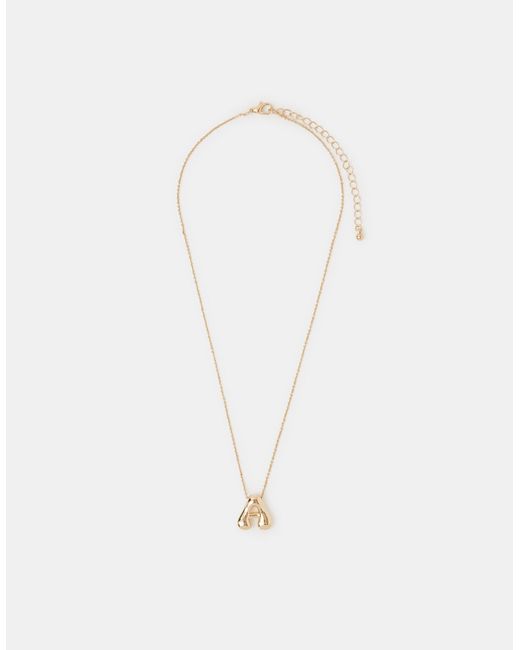 Accessorize Metallic Bubble Initial Pendant Necklace