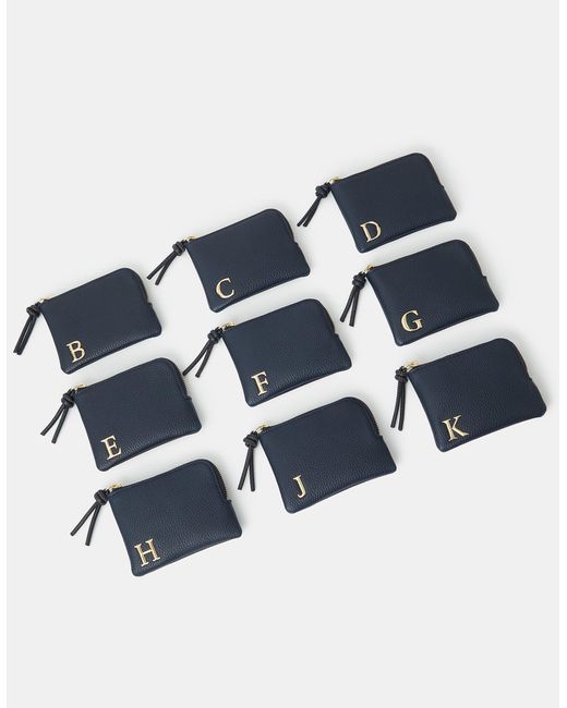 Accessorize Blue Initial Coin Purse