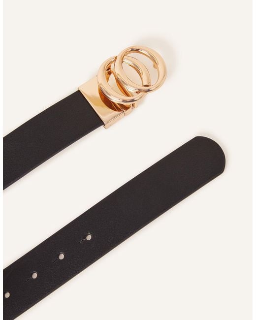 Accessorize Natural Reversible Belt Multi