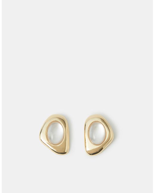 Accessorize Metallic Organic Statement Stud Earrings