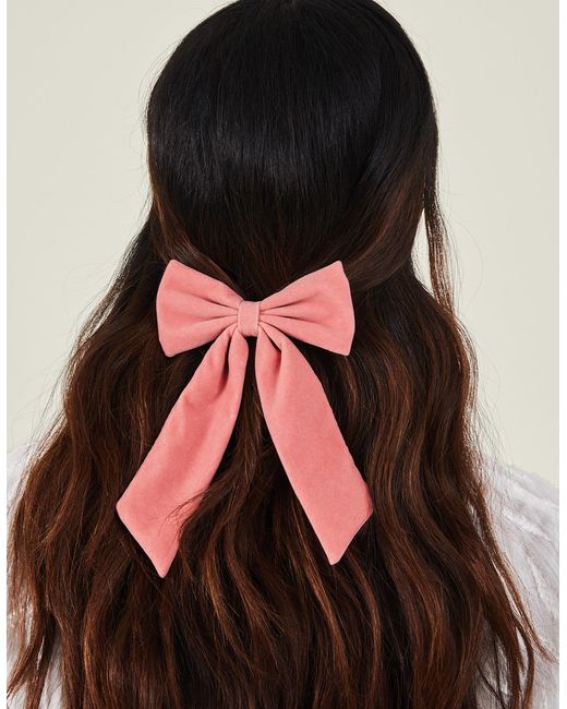 Accessorize Women's Pink Velvet Hair Bow