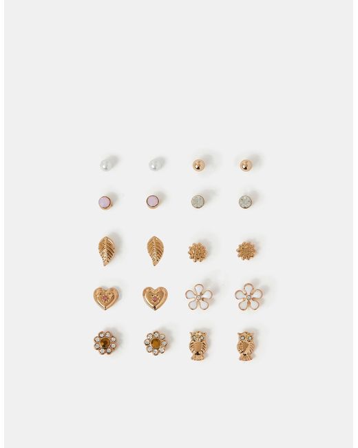 Accessorize White 10-Pack Spring Stud Earrings