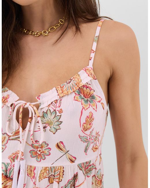 Accessorize Pink Floral Print Mini Dress