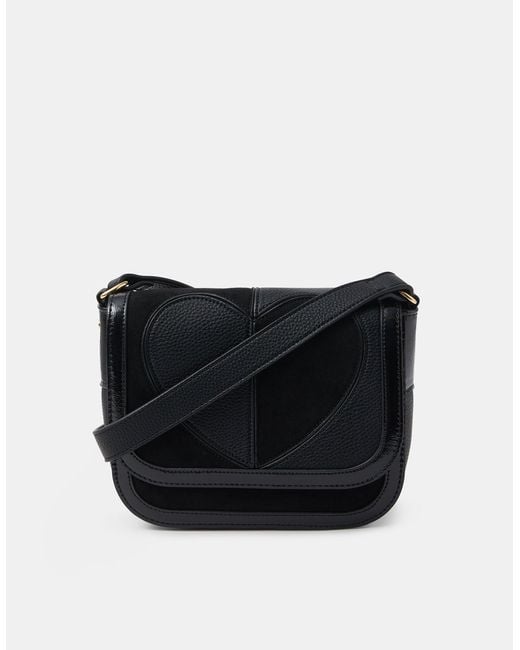 Accessorize White Heart Patch Crossbody Bag
