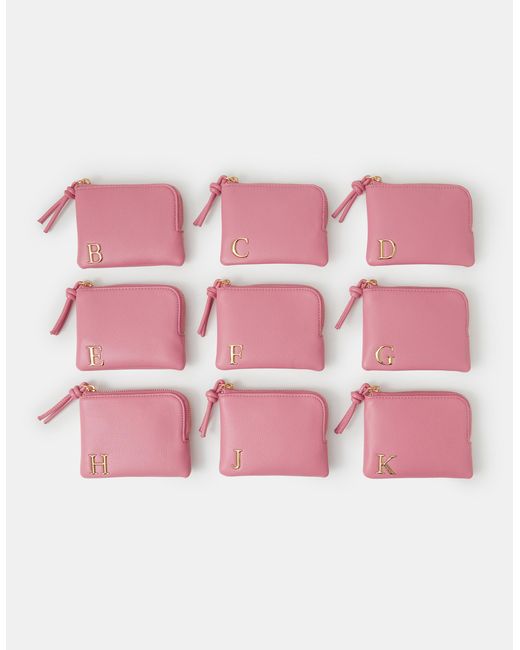 Accessorize Pink Initial Coin Purse