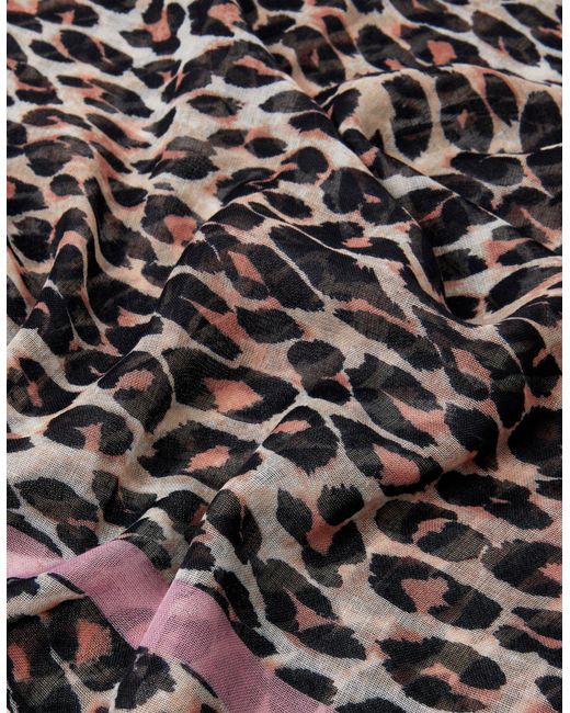 Accessorize White Lightweight Leopard Print Scarf