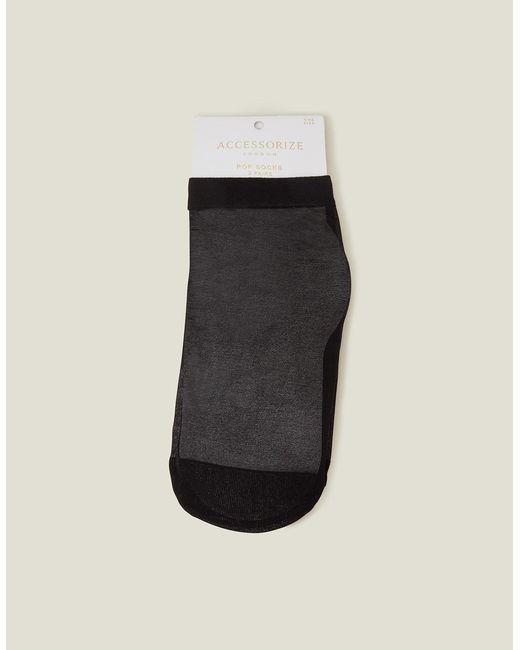 Accessorize Black 2-Pack Pop Socks