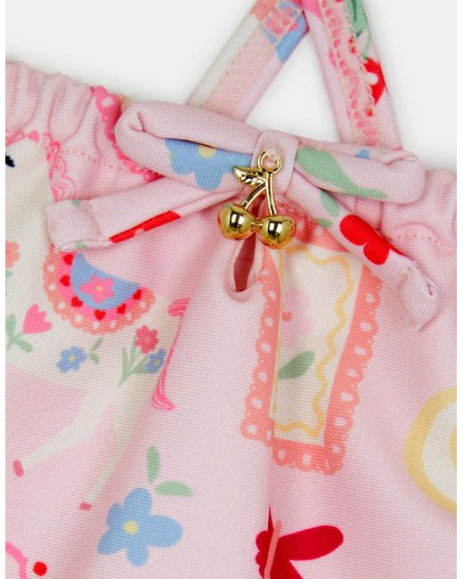 Accessorize Natural Cowboy Print Swimsuit