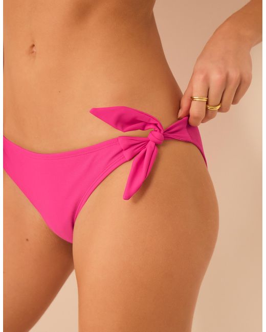 Accessorize Pink Tie Side Bikini Bottoms