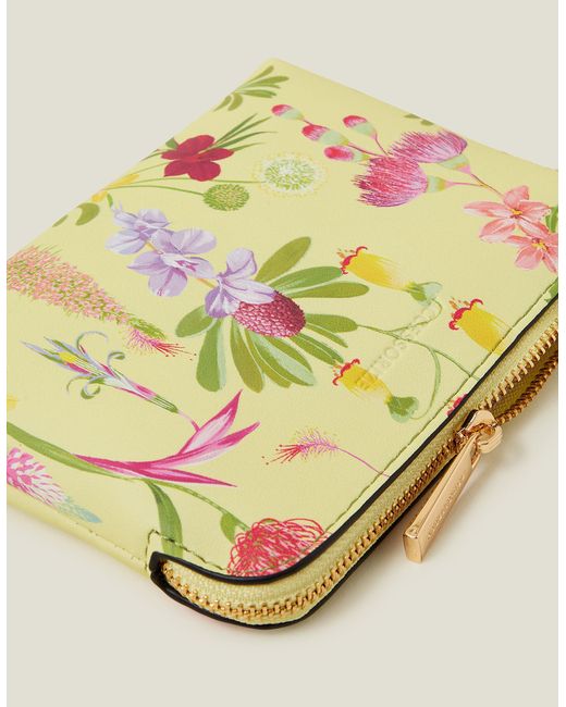 Accessorize Yellow Women's Red Floral Print Coin Purse