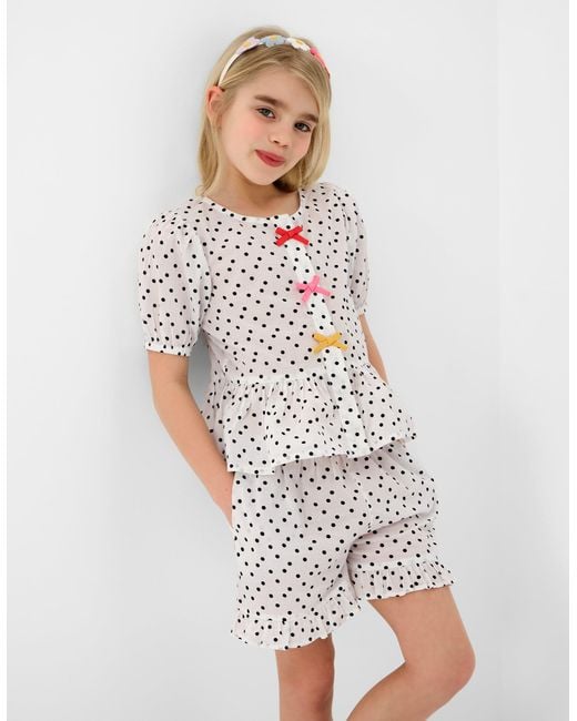 Accessorize White Polka Dot Top