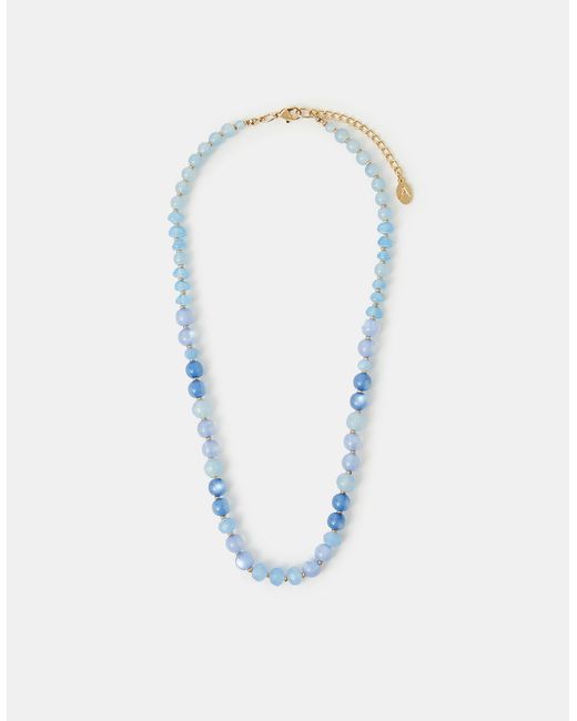 Accessorize Blue Glass Beaded Necklace