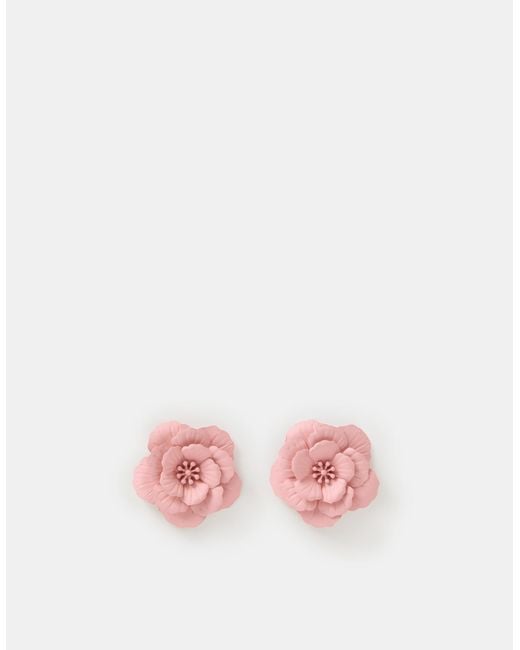 Accessorize Pink Flower Stud Earrings
