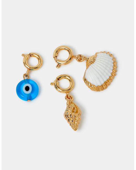 Accessorize Black 3-Pack Shell & Evil Eye Jewellery Charms
