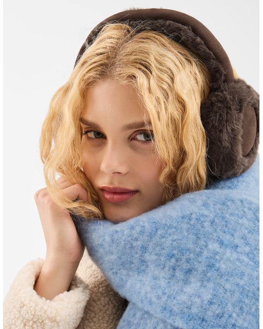 Accessorize Brown Faux Fur Suedette Earmuffs