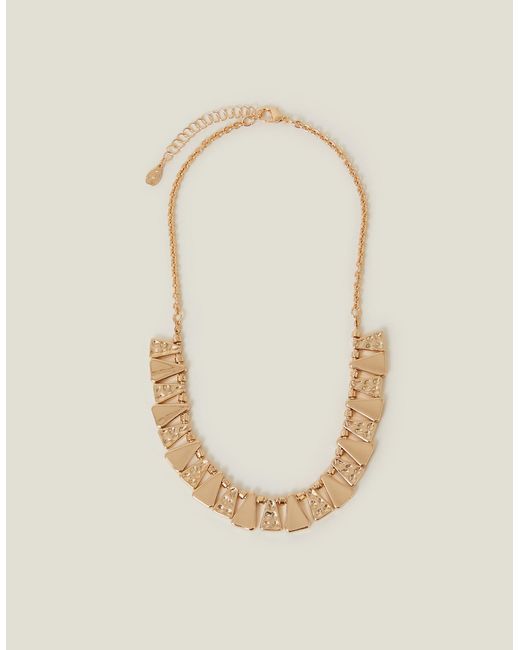 Accessorize Natural Triangle Molten Statement Necklace