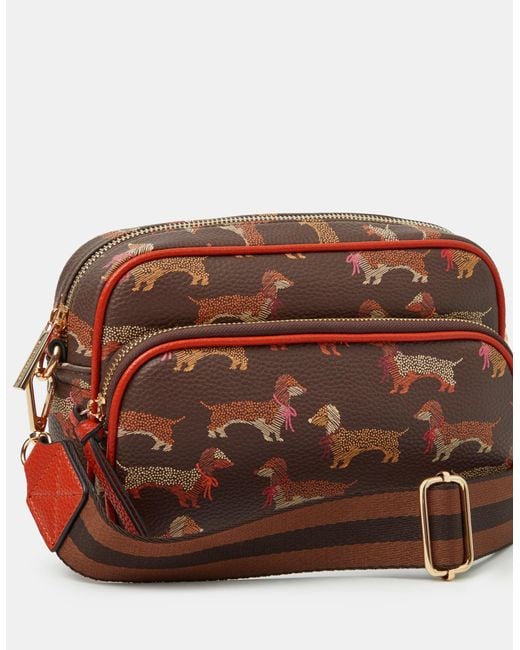 Accessorize Brown Sausage Dog Crossbody Bag