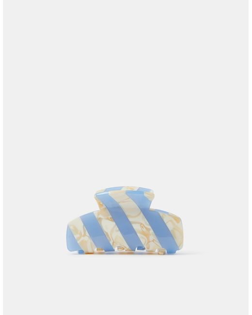Accessorize Black Stripe Marble Claw Clip