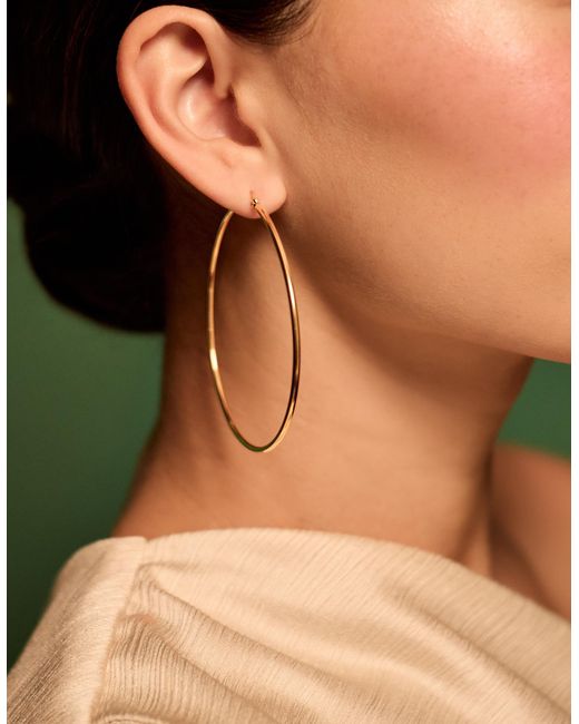 Accessorize Metallic Stainless Steel Hoop Earrings
