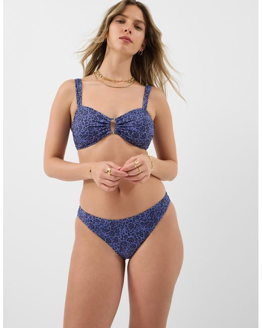 Accessorize Blue Floral Bikini Bottoms