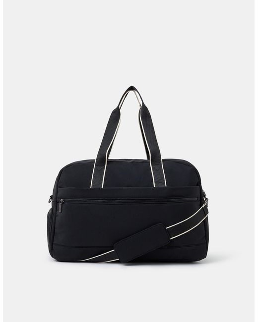 Accessorize Black Large Nylon Weekend Bag