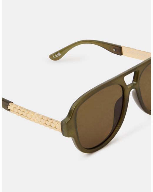 Accessorize Natural Aviator Sunglasses