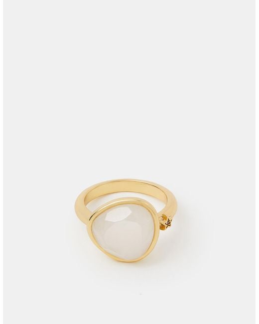 Accessorize Natural 14Ct-Plated Quartz Ring